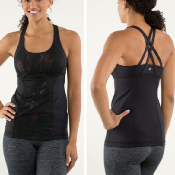 lululemon athletica Tops - Energy Tank (Midnight Iris Multi/Black) - 6